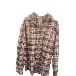 Jachs Plaid Flannel Button Up Shirt Men's XL Heavyweight‎ Long Sleeve
